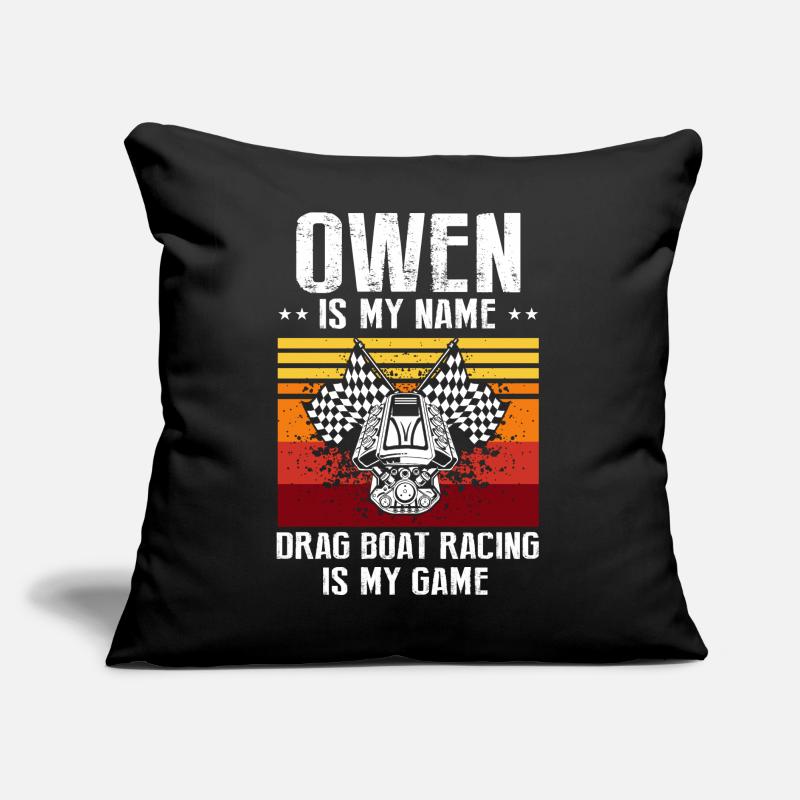 Conception de bateaux de course pour les courses de dragsters Coussin et housse de 45 x 45 cm