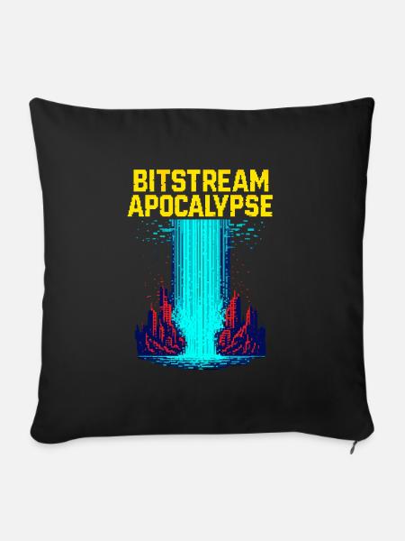 Bitstream Apokalypse - Sofakissen mit Füllung 45 x 45 cm - Schwarz