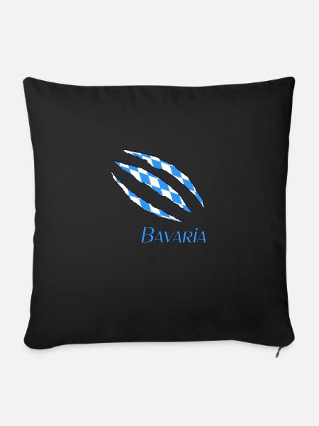 Bavaria Bayern - Sofakissen mit Füllung 45 x 45 cm - Schwarz