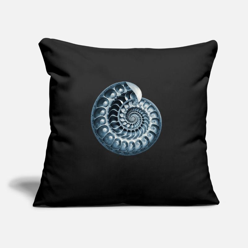 Fibonacci spiral, shell, snail, phi, symbol Sofa pillow with filling 45cm x 45cm