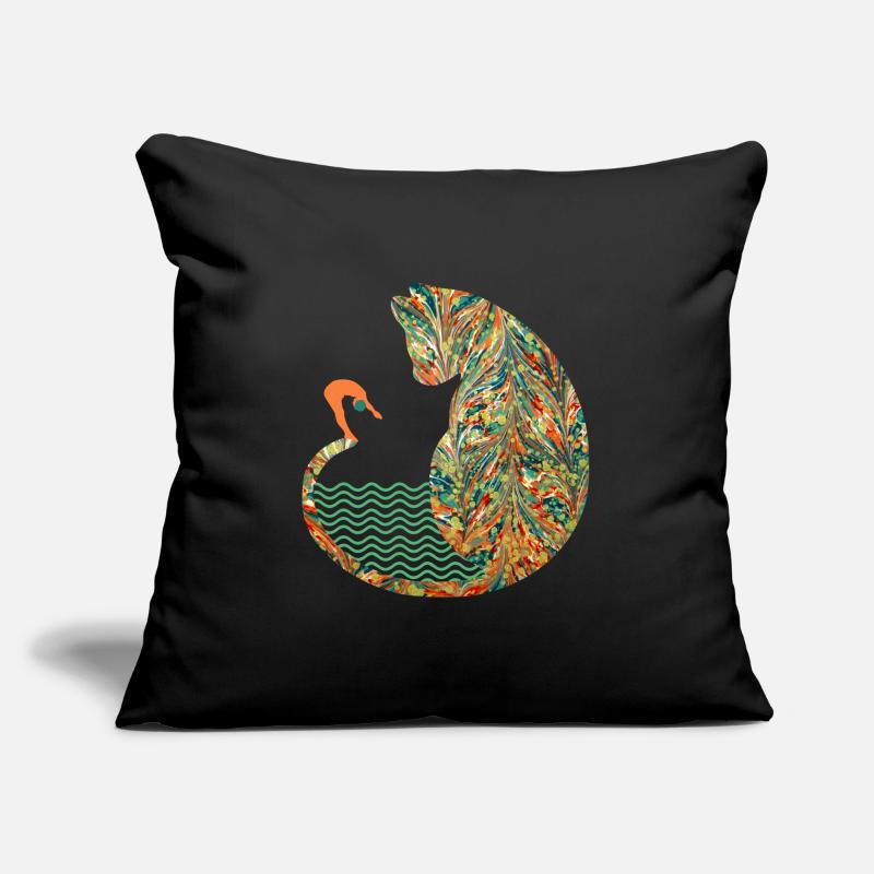 Chat avec nageur E 20 Coussin et housse de 45 x 45 cm