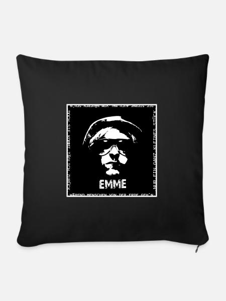 EMME FACEOFF - Sofakissen mit Füllung 45 x 45 cm - Schwarz