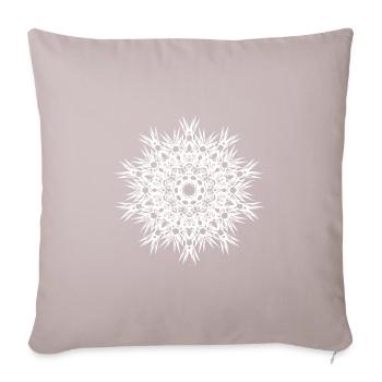 Lignes géométriques forme mandala - Coussin et housse de 45 x 45 cm - taupe clair - Devant