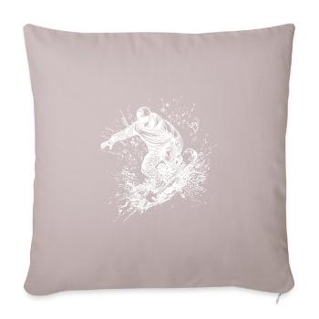 Cool Mountain Sports Jump Style Snowboard Move - Sofa pillow with filling 45cm x 45cm - light taupe - Front