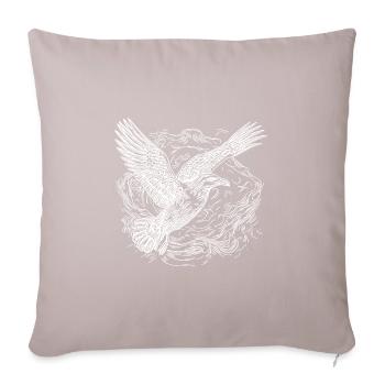 Flying seagull over the water cloud - Sofa pillow with filling 45cm x 45cm - light taupe - Front