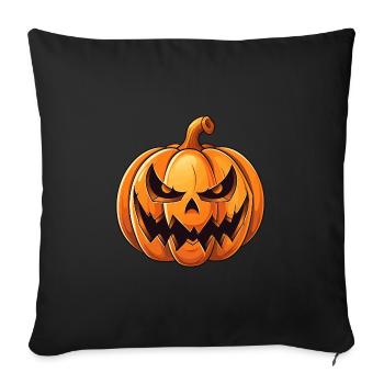 Wild Halloween Pumpkin Grimace - Sofa pillow with filling 45cm x 45cm - black - Front