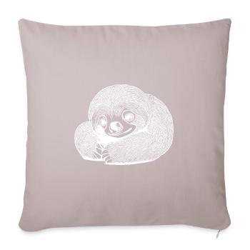 Paresseux mignon fatigué épuisé - Coussin et housse de 45 x 45 cm - taupe clair - Devant