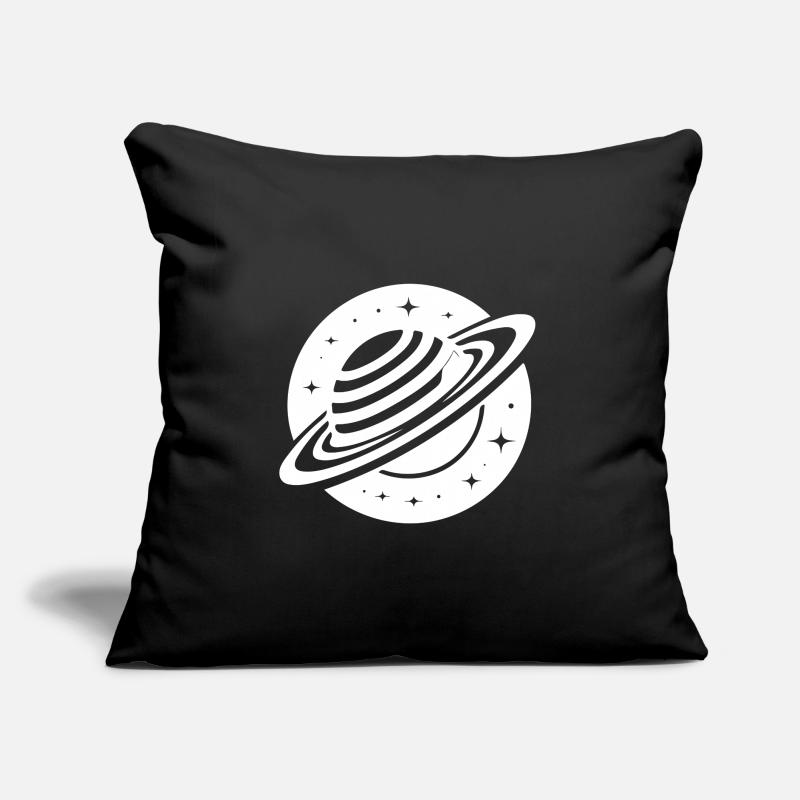 Planète spatiale Saturne avec système d’anneaux et étoiles Coussin et housse de 45 x 45 cm