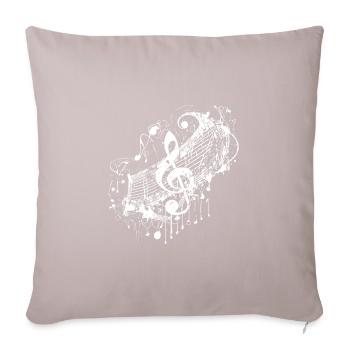 Clé de musique Vintage dans le Style de tatouage - Coussin et housse de 45 x 45 cm - taupe clair - Devant