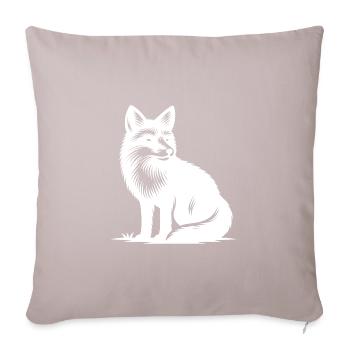 Renard mignon et rusé - Coussin et housse de 45 x 45 cm - taupe clair - Devant
