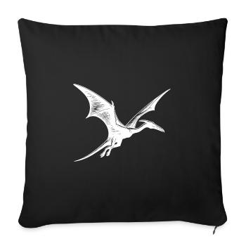 Ptérosaure Dino Ptéranodon Dinosaure volant - Coussin et housse de 45 x 45 cm - noir - Devant