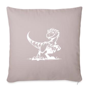 Snappy Raptor Dinosaur Fun Sketch - Sofa pillow with filling 45cm x 45cm - light taupe - Front