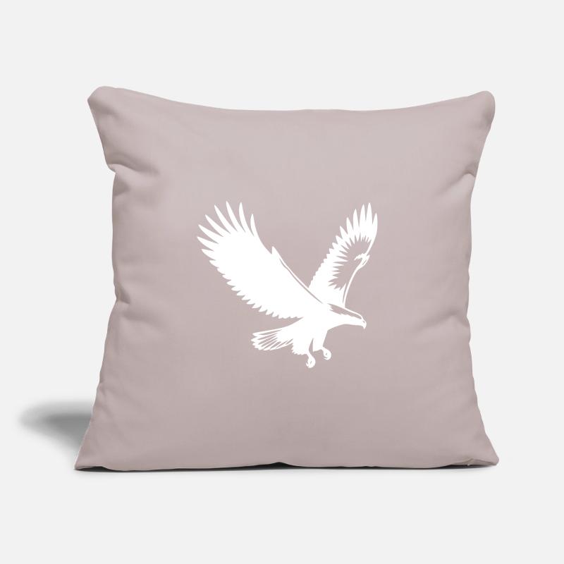 Elegant eagle approaching with broad wings Sofa pillow with filling 45cm x 45cm