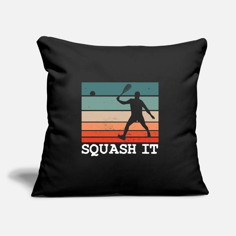 Squash it Squash Player Motif Coussin et housse de 45 x 45 cm