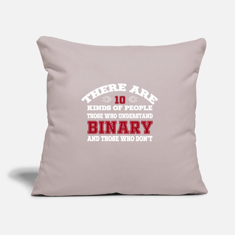 10 Types of People Codi Binary Programmer Sofa pillow with filling 45cm x 45cm