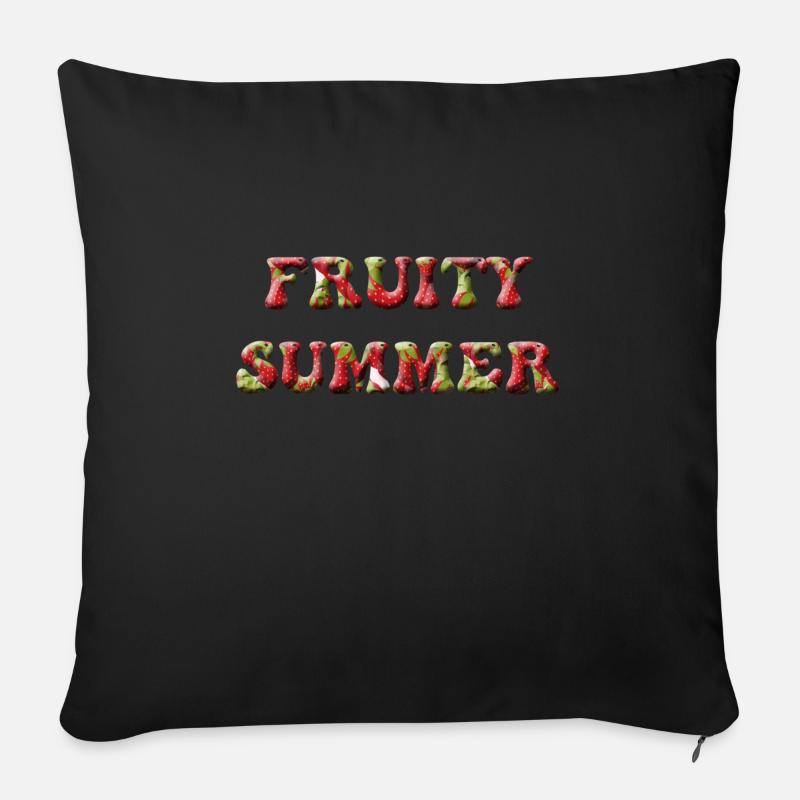 FRUITY SUMMER - Sofa pillow with filling 45cm x 45cm - black