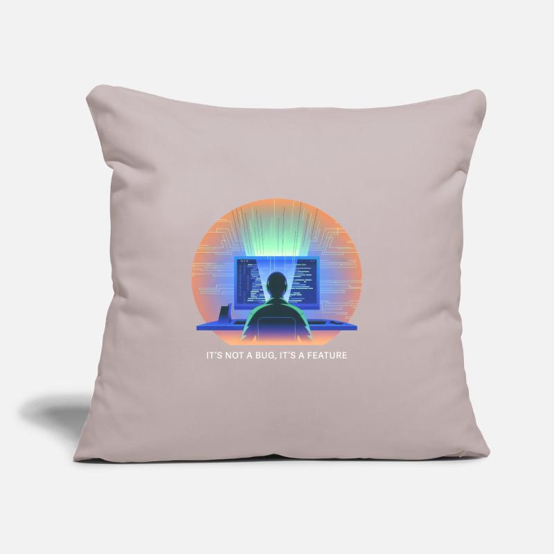 its not a bug its a feature Programmer Software Sofa pillow with filling 45cm x 45cm
