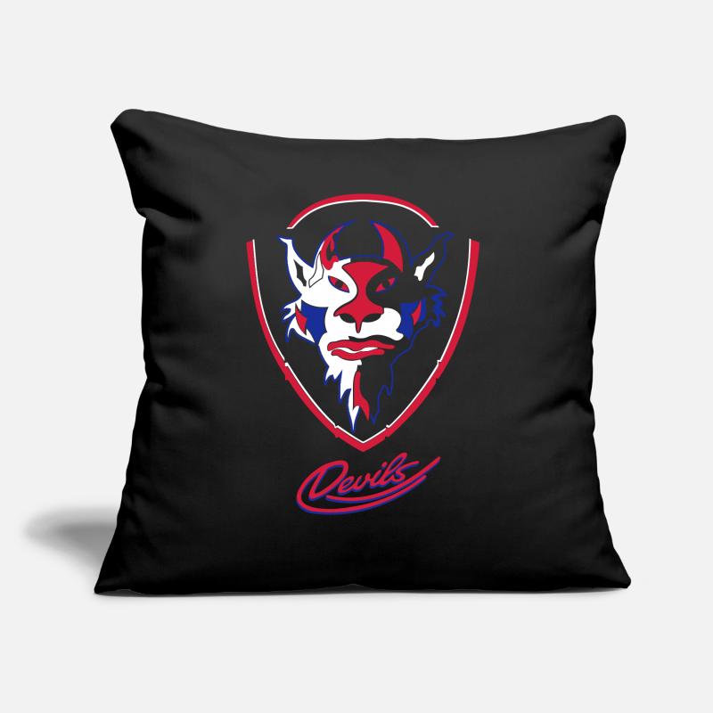 Devils visuels logo avec Devils Script Coussin et housse de 45 x 45 cm