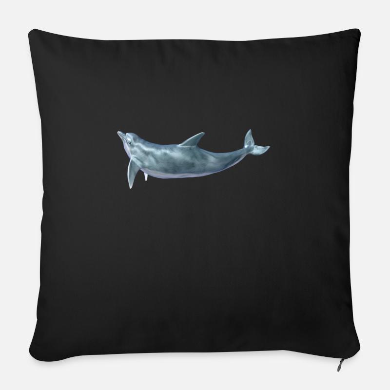 Delfin - Sofakissen mit Füllung 45 x 45 cm - Schwarz