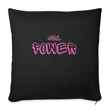 Girl Power - Sofakissen mit Füllung 45 x 45 cm - Schwarz - Vorne