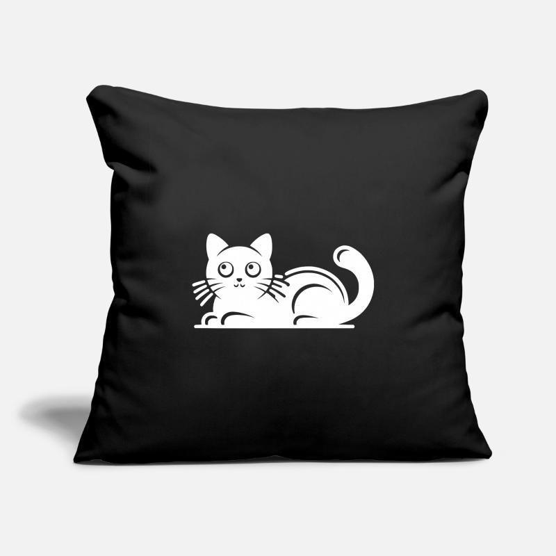 Dessin de chat mignon Coussin et housse de 45 x 45 cm