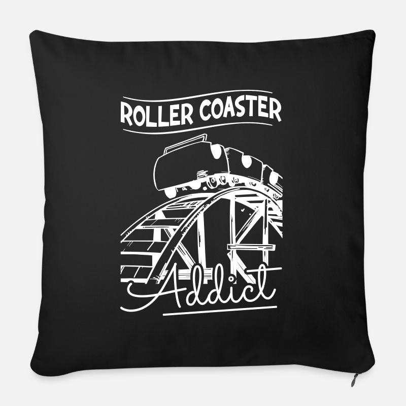 Roller Coaster Addict - Sofakissen mit Füllung 45 x 45 cm - Schwarz