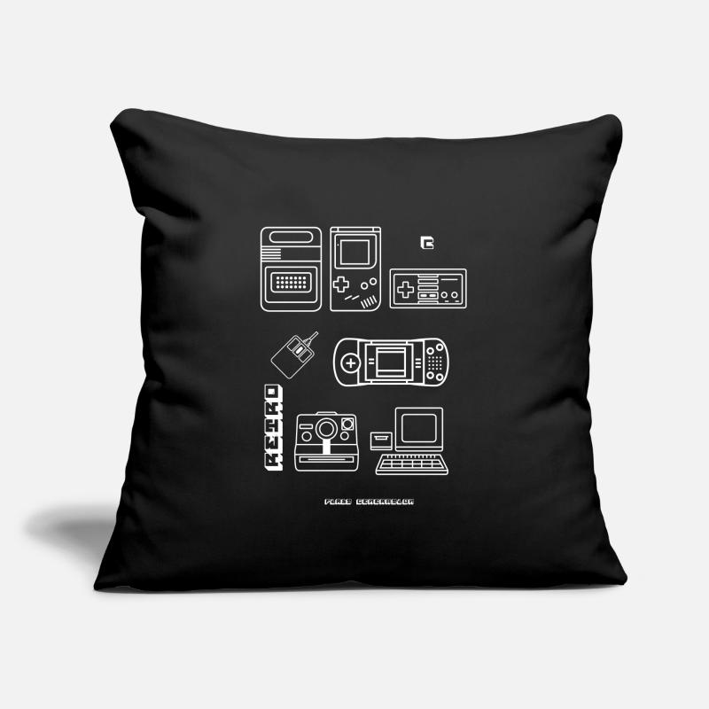 Retro Game Blueprint Nerd PC Game 8bit Console lol Coussin et housse de 45 x 45 cm