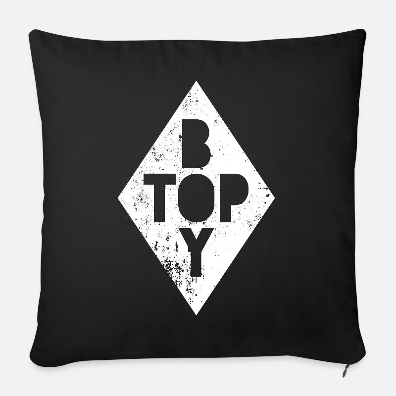 Conception TOP BOY LGBT - Coussin et housse de 45 x 45 cm - noir