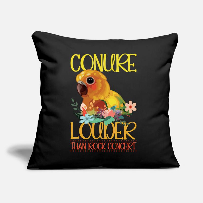 Perruche plus forte que la conception de perroquets de concert rock Coussin et housse de 45 x 45 cm
