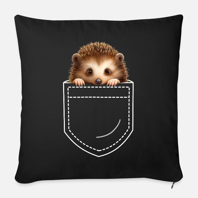 Igel - Sofakissen mit Füllung 45 x 45 cm - Schwarz