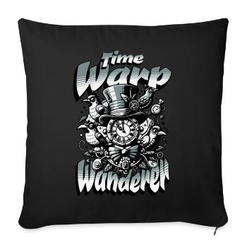 Time Warp Wanderer - Sofa pillow with filling 45cm x 45cm - black - Front