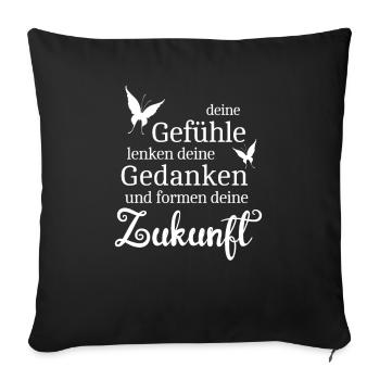 Futur - Coussin et housse de 45 x 45 cm - noir - Devant