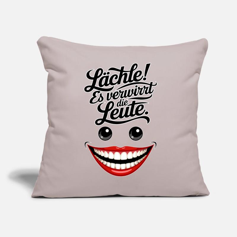Toujours souriant Coussin et housse de 45 x 45 cm