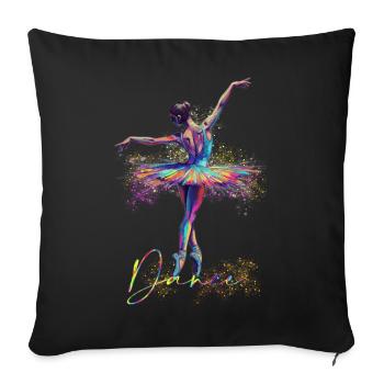 Dancer - Sofa pillow with filling 45cm x 45cm - black - Front