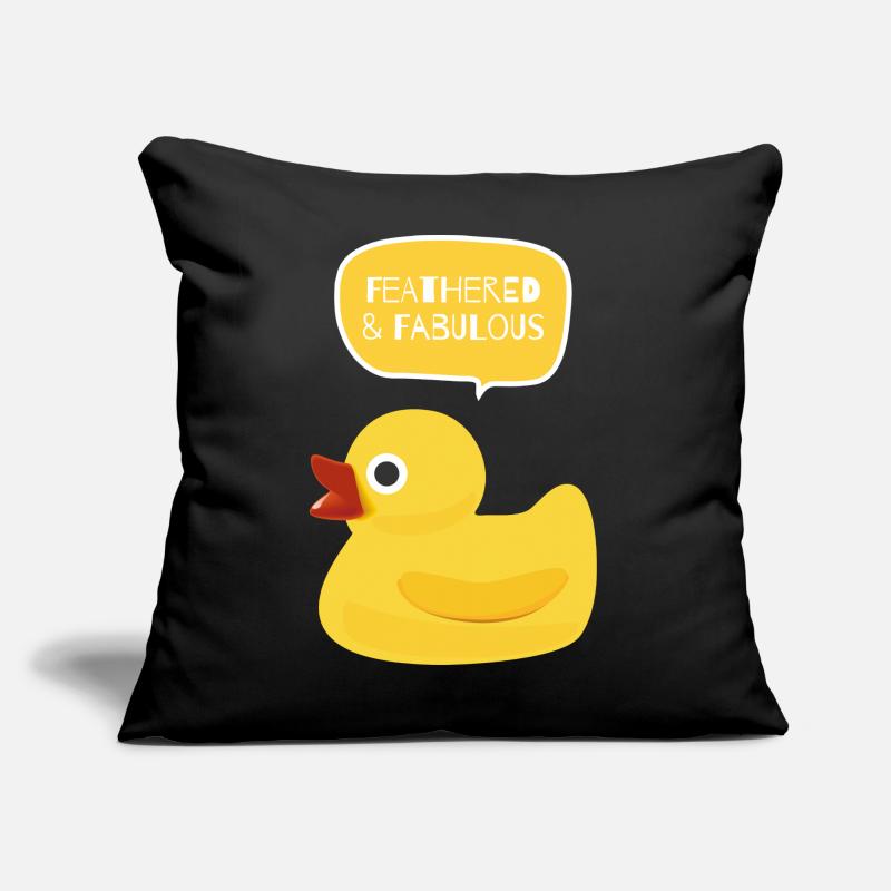Conception de canard à plumes et fabuleuse Coussin et housse de 45 x 45 cm