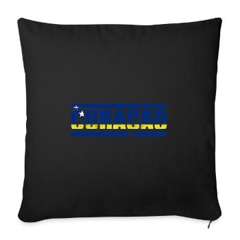 Curaçao - Sofa pillow with filling 45cm x 45cm - black - Front