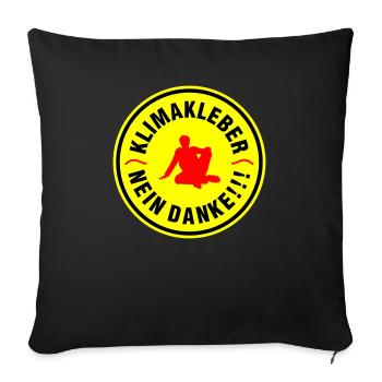 Klimakleber Nein Danke - Sofakissen mit Füllung 45 x 45 cm - Schwarz - Vorne