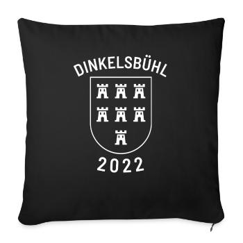 Wappen Dinkelsbühl 2022 - Sofakissen mit Füllung 45 x 45 cm - Schwarz - Vorne
