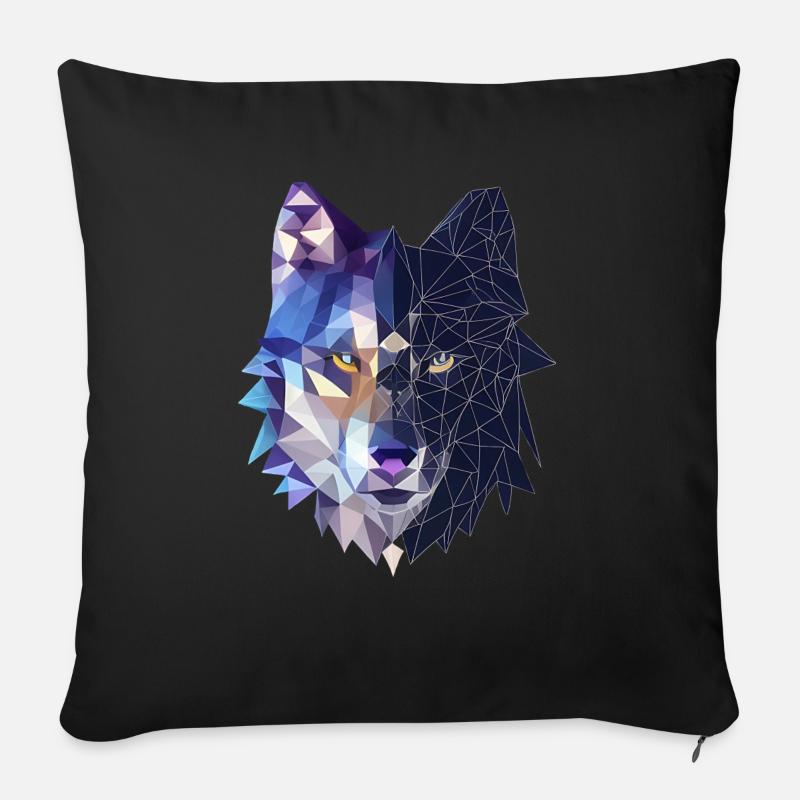 Wolf - Sofakissen mit Füllung 45 x 45 cm - Schwarz