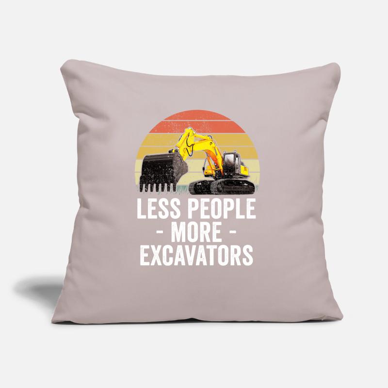 Excavator Driver Construction Worker Excavator Sofa pillow with filling 45cm x 45cm