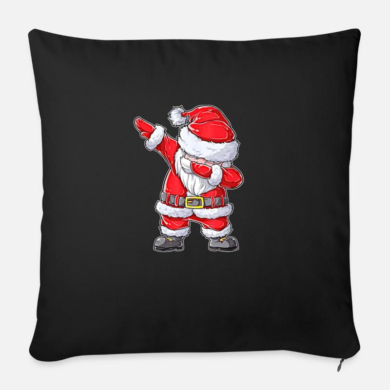 Santa Claus Dabbing Père Noël - Coussin et housse de 45 x 45 cm - noir