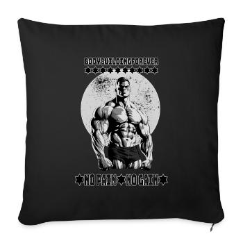 Bodybuilding Forever - Sofa pillow with filling 45cm x 45cm - black - Front
