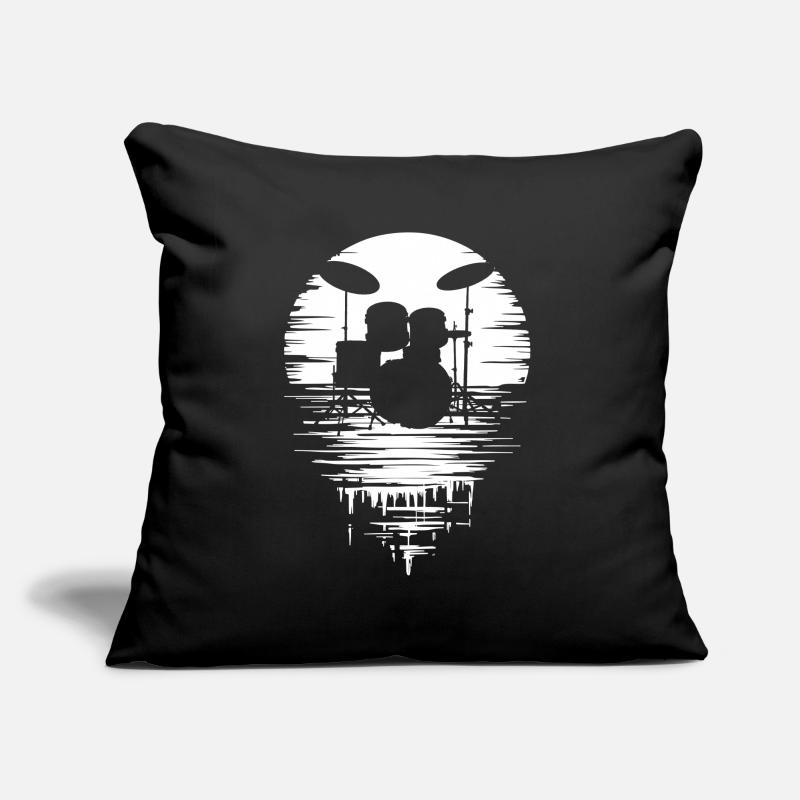 Drumset Silhouette Drums with Reflection Sofa pillow with filling 45cm x 45cm