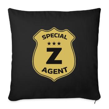 Special Agent Z - Sofakissen mit Füllung 45 x 45 cm - Schwarz - Vorne