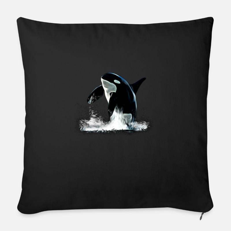 Orca - Sofakissen mit Füllung 45 x 45 cm - Schwarz
