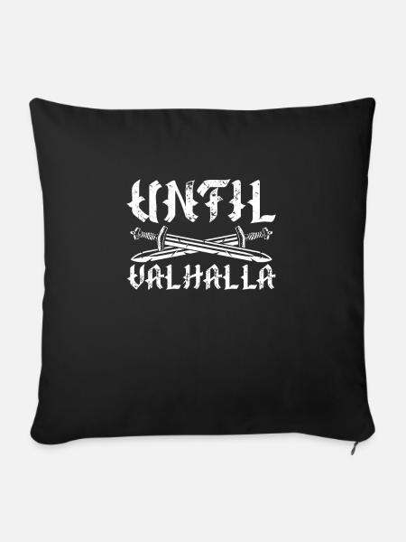 Bis Zum Walhalla Schwert - Sofakissen mit Füllung 45 x 45 cm - Schwarz