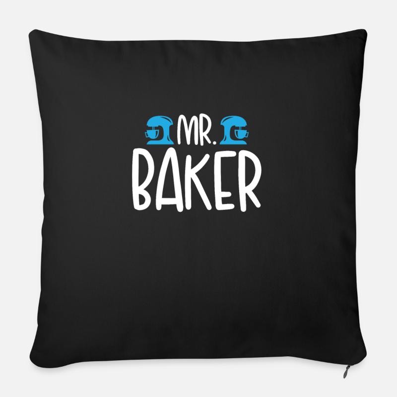 M. Baker - Coussin et housse de 45 x 45 cm - noir