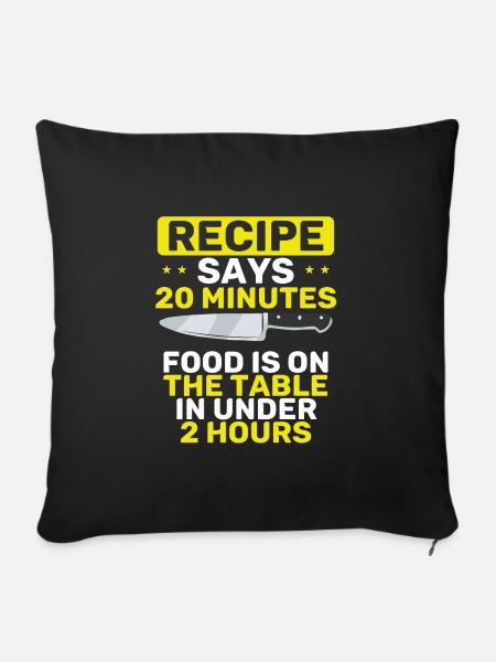 Rezept Sagt Falsch - Sofakissen mit Füllung 45 x 45 cm - Schwarz