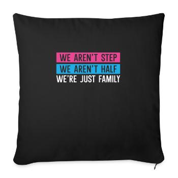 Nous sommes une famille - Coussin et housse de 45 x 45 cm - noir - Devant