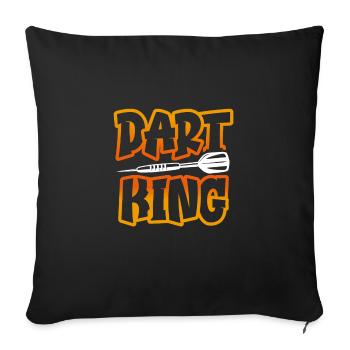 Roi des fléchettes - Coussin et housse de 45 x 45 cm - noir - Devant